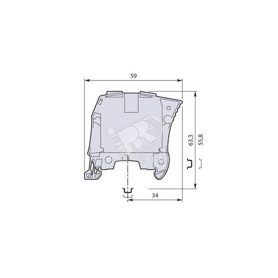 Клемма винтовая 50мм.кв. синяя ZS50 TE Connectivity ОУЭО 1SNK516021R0000