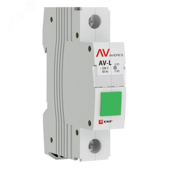 Лампа сигнальная AV-L зеленая AVERES EKF av-l-green-averes