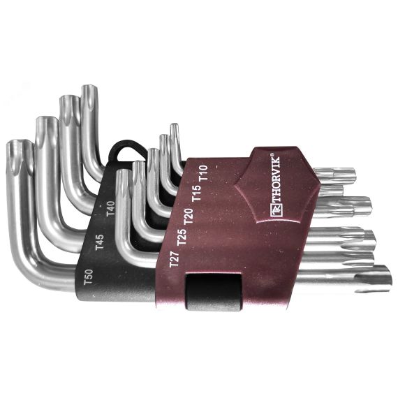 Набор ключей торцевых TORX® коротких, Т10-T50, 9 предметов Thorvik TKS9S