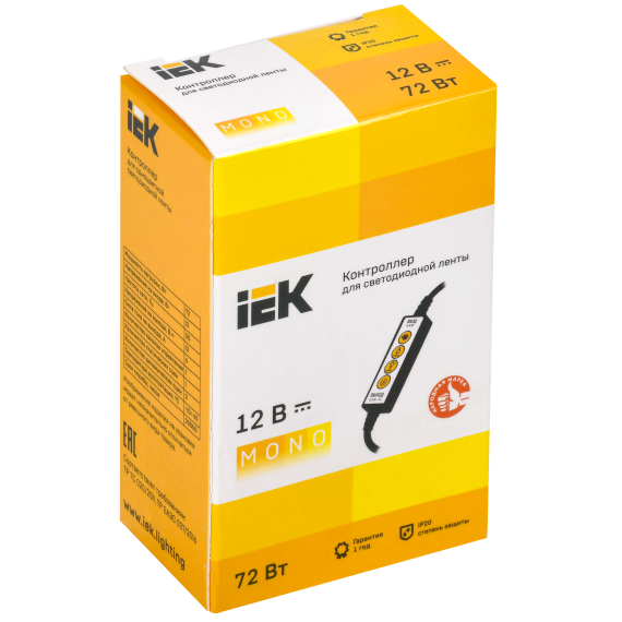 Контроллер без ПДУ К MONO 1 канал 12В 6А 72Вт IEK