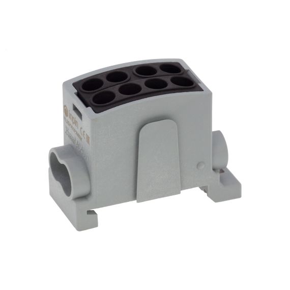 Клемма чёрная, 4 подключения 2,5-16мм 1000V 100А INPIN HL25/161P2WBK