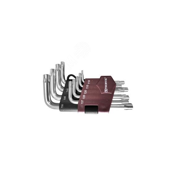 Набор ключей торцевых TORX® коротких, Т10-T50, 9 предметов Thorvik TKS9S