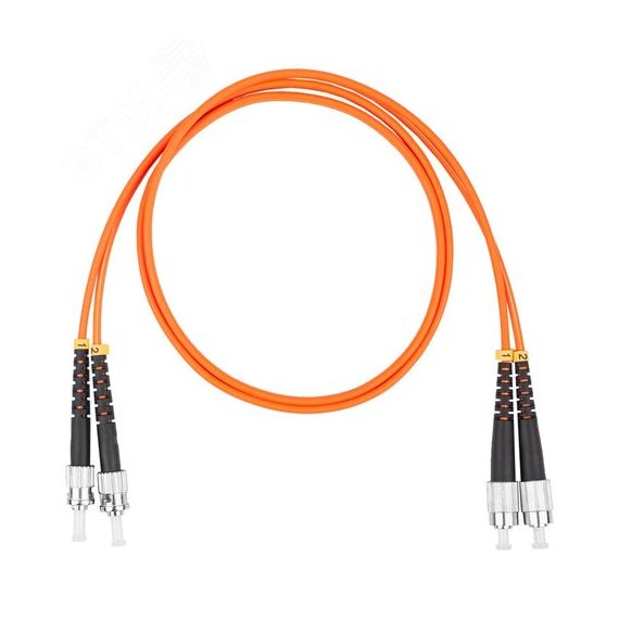 Шнур оптический коммутационный (патч-корд), FC-ST, дуплекс (duplex) OM2, нг(А)-HF, оранжевый, 1,5 м Datarex DR-222352
