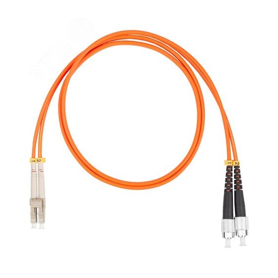 Шнур оптический коммутационный (патч-корд), LC-FC, дуплекс (duplex) OM2, нг(А)-HF, оранжевый, 1,5 м Datarex DR-220252