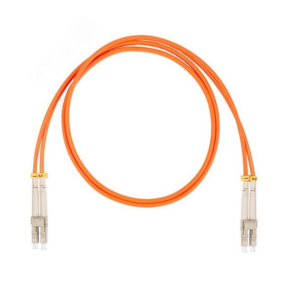 Шнур оптический коммутационный (патч-корд), LC-LC, дуплекс (duplex) OM2, нг(А)-HF, оранжевый, 1,5 м Datarex DR-220052