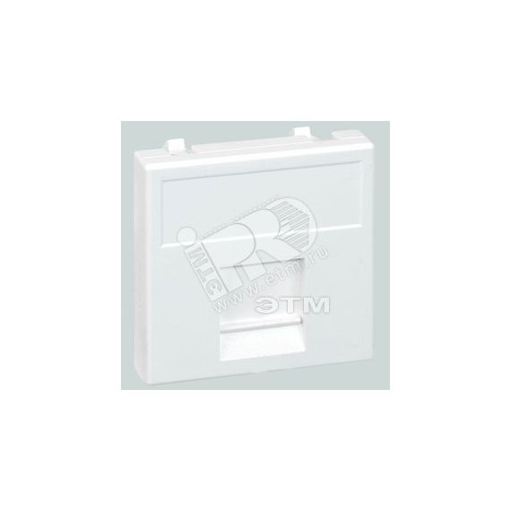 Connect Адаптер на 1 RJ45 CJ545U(FM) CJ546U(FM) шторка 45х45мм SС белый Simon K76-9