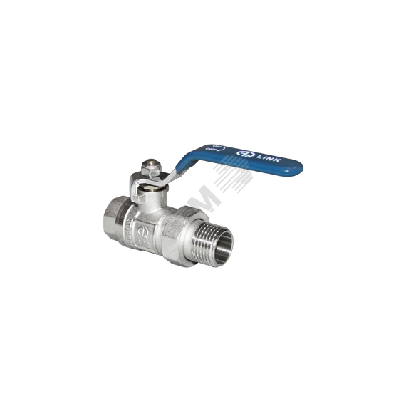Кран шаровой со сгоном ВН 1/2 U ручка никелированный AQUALINK 01169