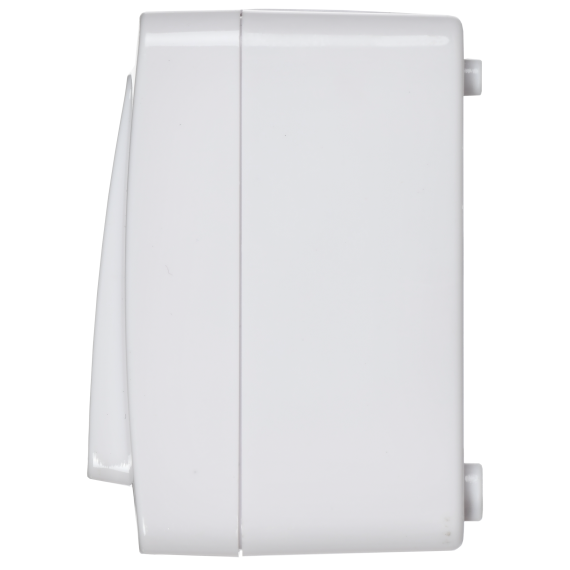 Розетка 1-местная для открытой установки РСб20-3-ГПБб с заземляющим контактом IP54 ГЕРМЕС PLUS (цвет крышки:белый) IEK