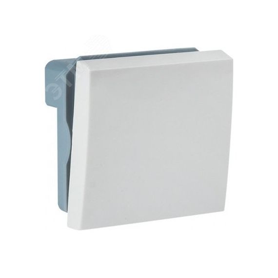 Выключатель модульный одноклавишный 45х45мм белый RUVinil АДЛ 13-904