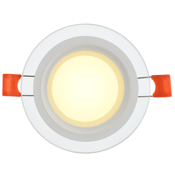 Светильник светодиодный ДВО 1620 со стеклом круг 6Вт 3000К IP20 IEK