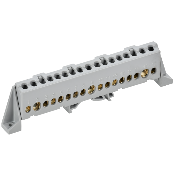 TEKFOR Шина L "фаза" в комбинированном DIN-изоляторе "Стойка" 8х12-17-Ср IEK