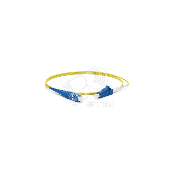 Патч-корд волоконно-оптический (шнур) SM 9/125 (OS2) LC/UPC-SC/UPC simplex LSZH (1м) Hyperline 242784