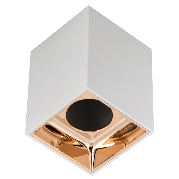 Светильник 4112 накладной потолочный под лампу GU10 белый/золото пластик IEK Светильник 4112 накладной потолочный под лампу GU10 белый/золото пластик IEK