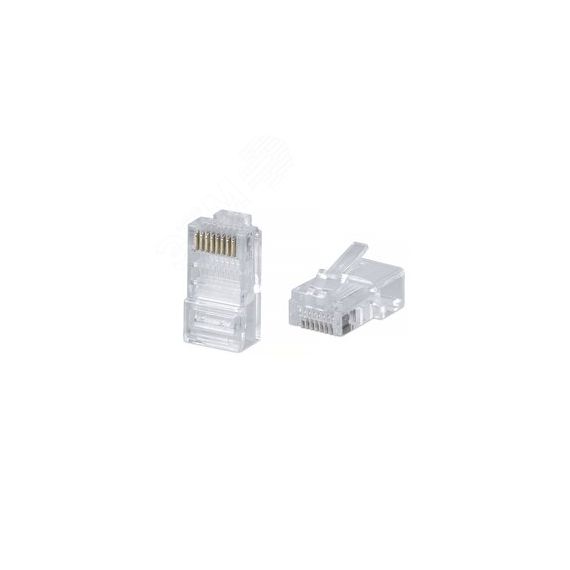 Коннектор RJ-45 под витую пару категория 5e неэкранированный универсальный (100 шт в упак.) WRline WRline WR-8P8C-C5E