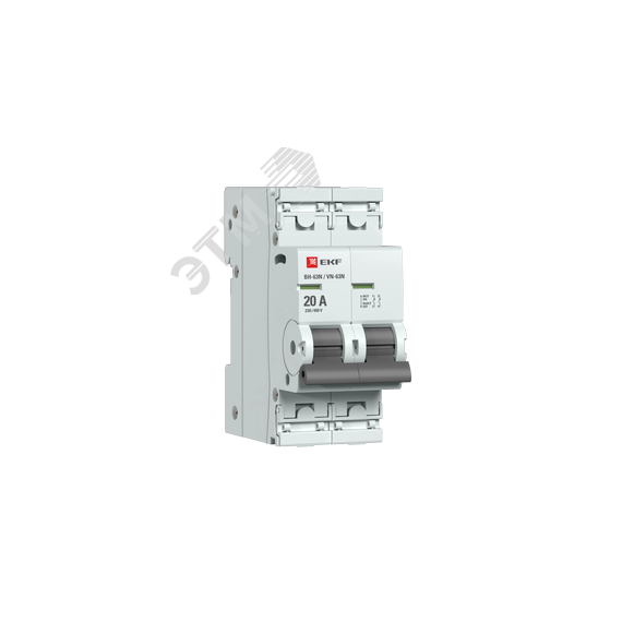 Выключатель нагрузки 2P 20А ВН-63N PROxima EKF S63220