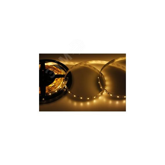 LED-лента открытая, 8 мм, IP23, SMD 2835, 60 LED/m, 12 V, цвет свечения теплый белый REXANT 141-336