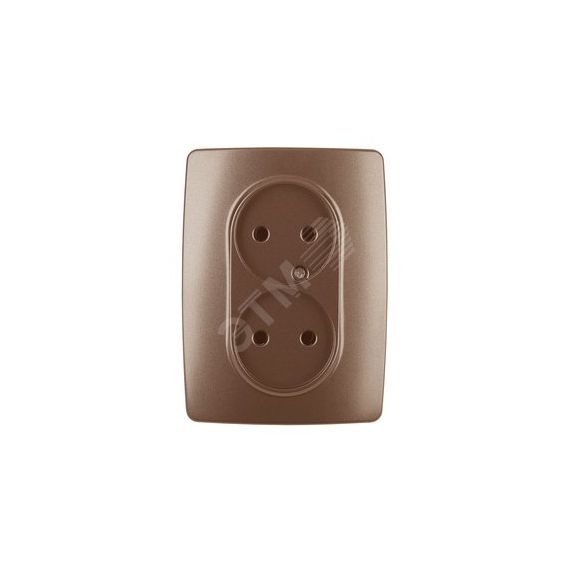 Розетка 2X2P, 16A-250В, Эра12, медь, 12-2107-14 ЭРА Б0031246