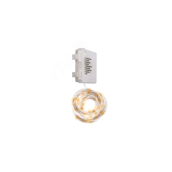 Гирлянда светодиодная Роса DC-G03-120Y, 120 желт. microLED, 12.1 м., 8 реж., 3xAA ФAZA JazzWay 5047792