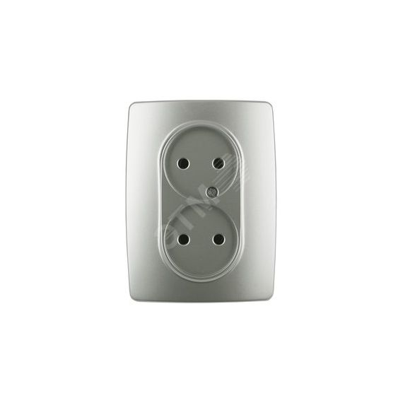 Розетка 2X2P, 16A-250В, Эра12, перламутр, 12-2107-15 ЭРА Б0031247