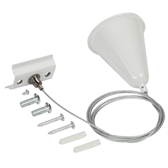 Комплект подвеса для шинопровода с тросом 1,5м белый IEK Комплект подвеса для шинопровода с тросом 1,5м белый IEK