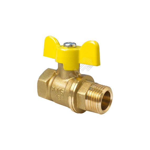 Кран шаровой для газа 11Б27фтМ 3/4' ВН ручка бабочка VALFEX VF.278.LB3.034
