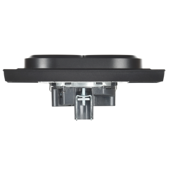 BRITE Розетка 2-местная с заземлением без защитных шторок 16А в сборе РС12-3-БрЧ черный IEK