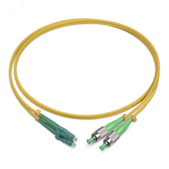 Шнур оптический duplex 1м FC/APC-LC/APC 9/125 sm LSZH Cabeus FOP(d)-9-FC/APC-LC/APC-1m