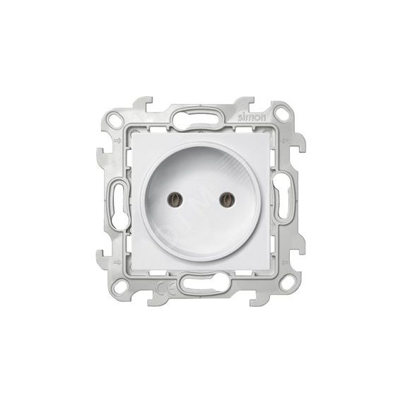 Розетка 2К без защитных шторок, белый Simon 2450442-030