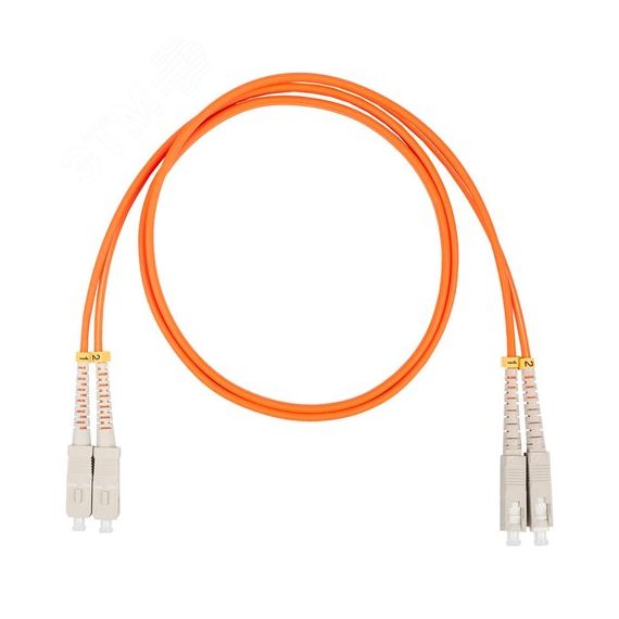 Шнур оптический коммутационный (патч-корд), SC-SC, дуплекс (duplex) OM2, нг(А)-HF, оранжевый, 0,5 м Datarex DR-221150