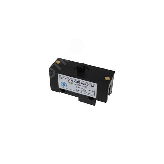 Микровыключатель МП 1101М УХЛ3 исп.01.1А, 2-х пол., 10А, 660В, 1з+1р, IP00, толкатель, базовый, винт Электротехник ET523362