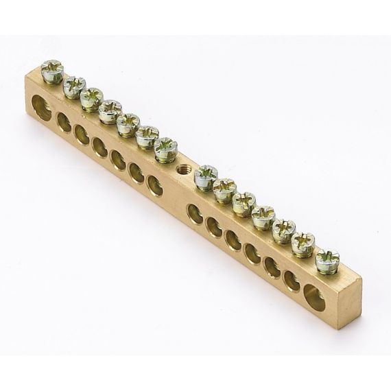 Шина нулевая 8х12 (14групп/центр) ШН-201 SE (Dekraft) 32005DEK