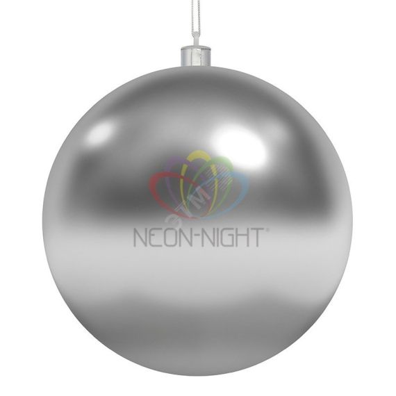 Фигура ёлочная Шар 15 см, серебряный глянцевый Neon-Night 502-025