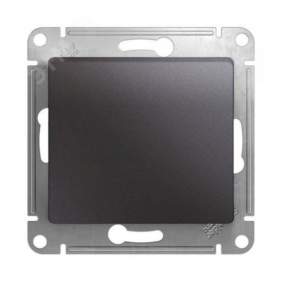 GLOSSA Переключатель одноклавишный схема 6 графит SE (Systeme) GSL001361