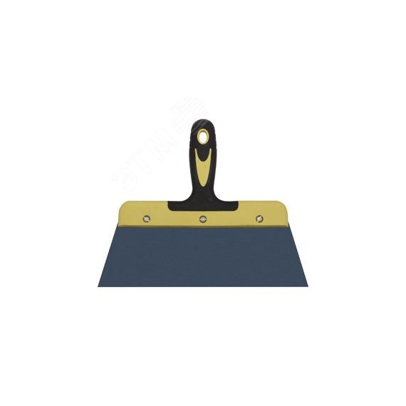 Шпатель фасадный ''Мастер'', пружинная колоризованная сталь, двухкомпонентная ручка, плоский 250 мм FIT РОС 6463