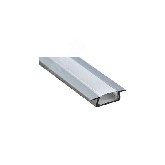 Профиль встраиваемый алюминиевый 2м матовый экран 2 заглушки для светодиодных лент FERON CAB251