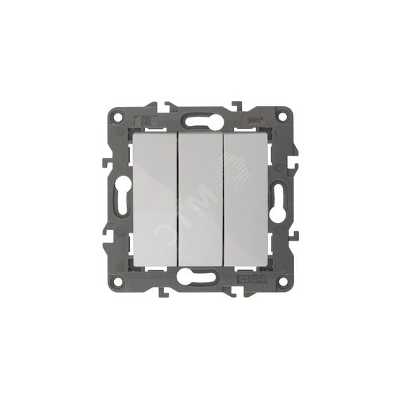 Выключатель тройной, 10АХ-250В, Эра Elegance, белый,14-1107-01 ЭРА Б0034249