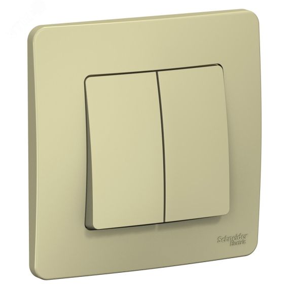 BLANCA С/У 2-клавишный ПЕРЕКЛЮЧАТЕЛЬ (cх.6+6), 10А, 250B, БЕЖЕВЫЙ SE (Systeme) BLNVS106607