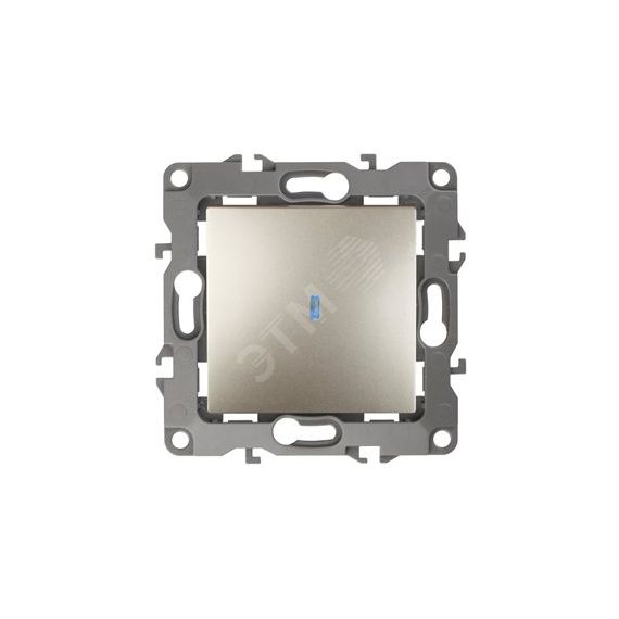 Выключатель с подсветкой, 10АХ-250В, Эра12, шампань,12-1102-04 ЭРА Б0014636