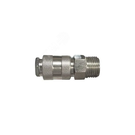 Адаптер быстросъемный с запорным клапаном с внешней резьбой 1/4'' FIT 81243
