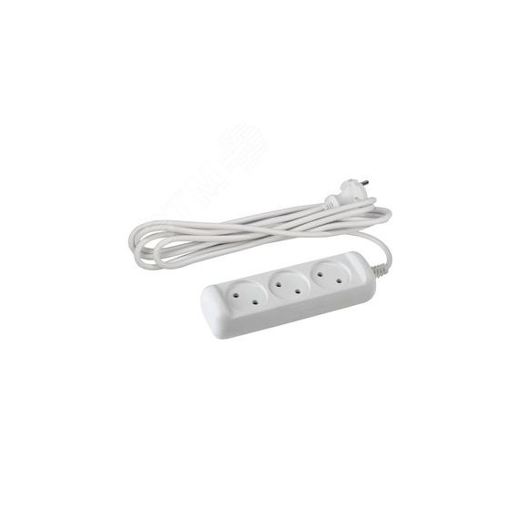 Удлинитель электрический без заземления 3 розетки 5м ПВС 2x0,75мм2 6А UX(6)-3-5m ЭРА ЭРА Б0038569