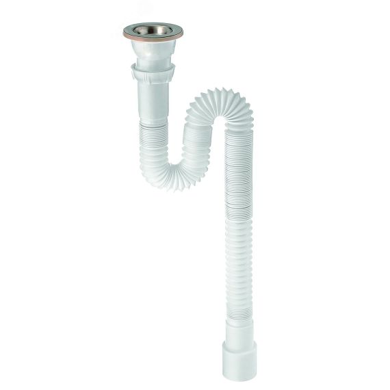 Сифон гофрированный для мойки 1'1/2 х 40/50 мм L1200 мм WIRQUIN 30717985