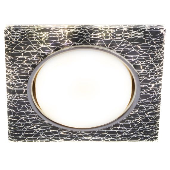 Встраиваемый светильник со светодиодной подсветкой DK LD50 WH/BK GX53 белый черный ЭРА Б0057469