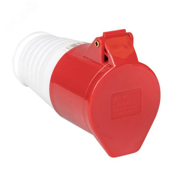 Розетка кабельная 32А 3Р+Е IP44 переносная 380В EKF ps-224-32-380