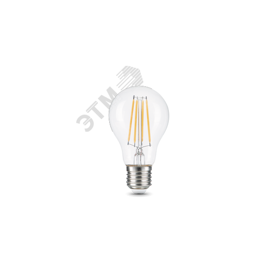 Лампа светодиодная филаментная LED 12 Вт 1250 лм 4100К AC185-265В E27 А60 (груша) нейтральный  Black Filament Gauss Gauss 102902212
