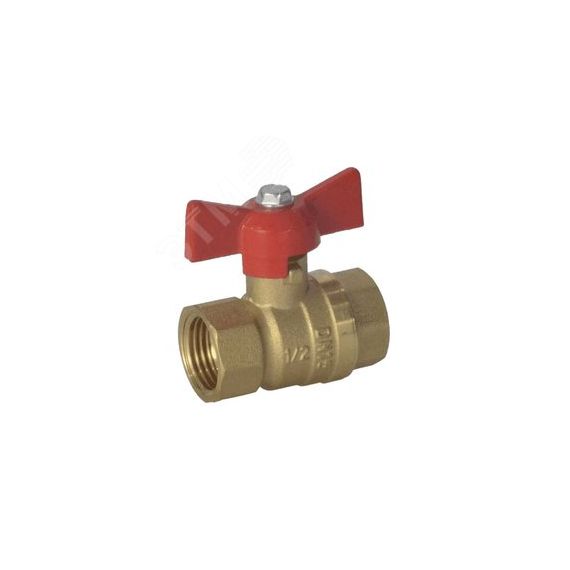 Кран шаровой латунь Ду 20 Ру40 ВР полнопроходной бабочка 107187 ГАЛЛОП 107-8608