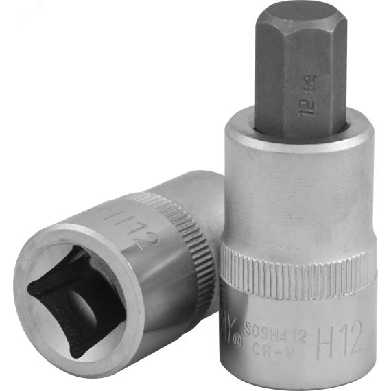 Насадка торцевая 1/2''DR с вставкой-битой шестигранной, H12, 55 мм Jonnesway S09H412