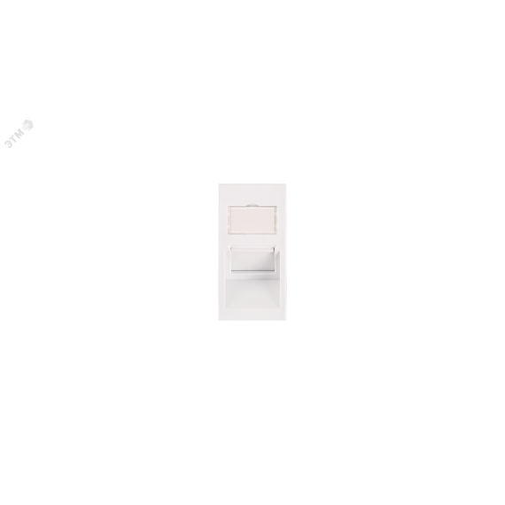 Вставка формата Mosaic 22,5x45 мм, 1 порт, кат.6, RJ45/8P8C, неэкран., белая NIKOMAX/NIKOLAN NMC-PM1UE2-AH-WW