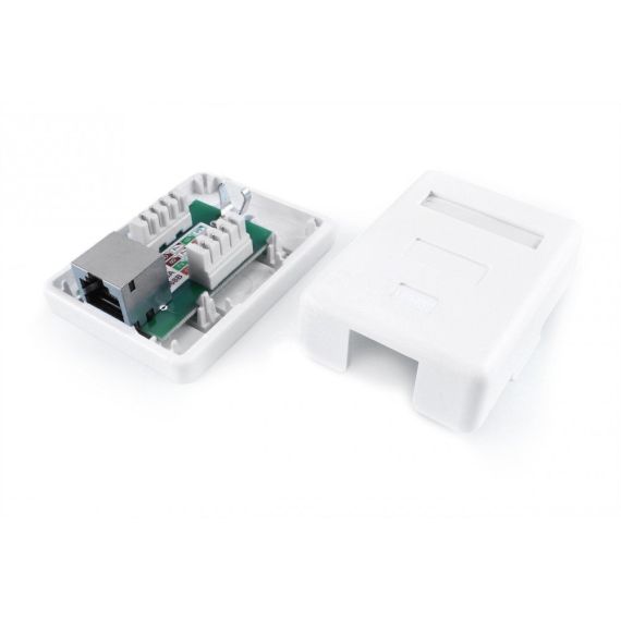 Розетка компьютерная RJ-45(8P8C) кат 6 экранированная Hyperline SB1-1-8P8C-C6-SH-WH