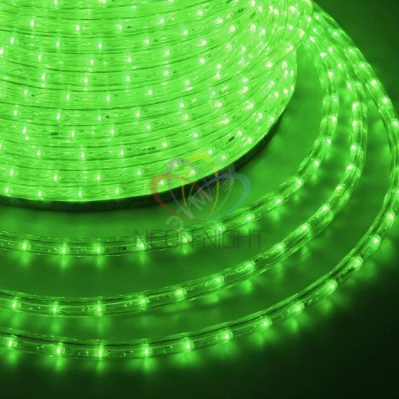 Дюралайт LED, постоянное свечение 2W - зеленый, 36 LED/м, 100 м Neon-Night 121-124