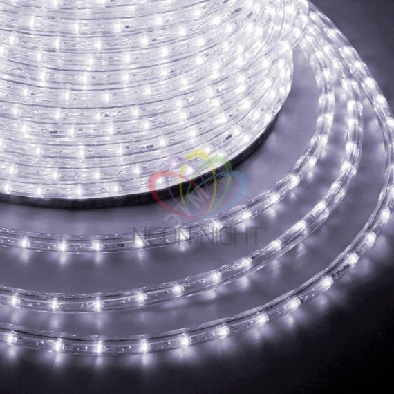 Дюралайт LED, постоянное свечение 2W - белый, 36 LED/м, 100 м, Neon-Night 121-125